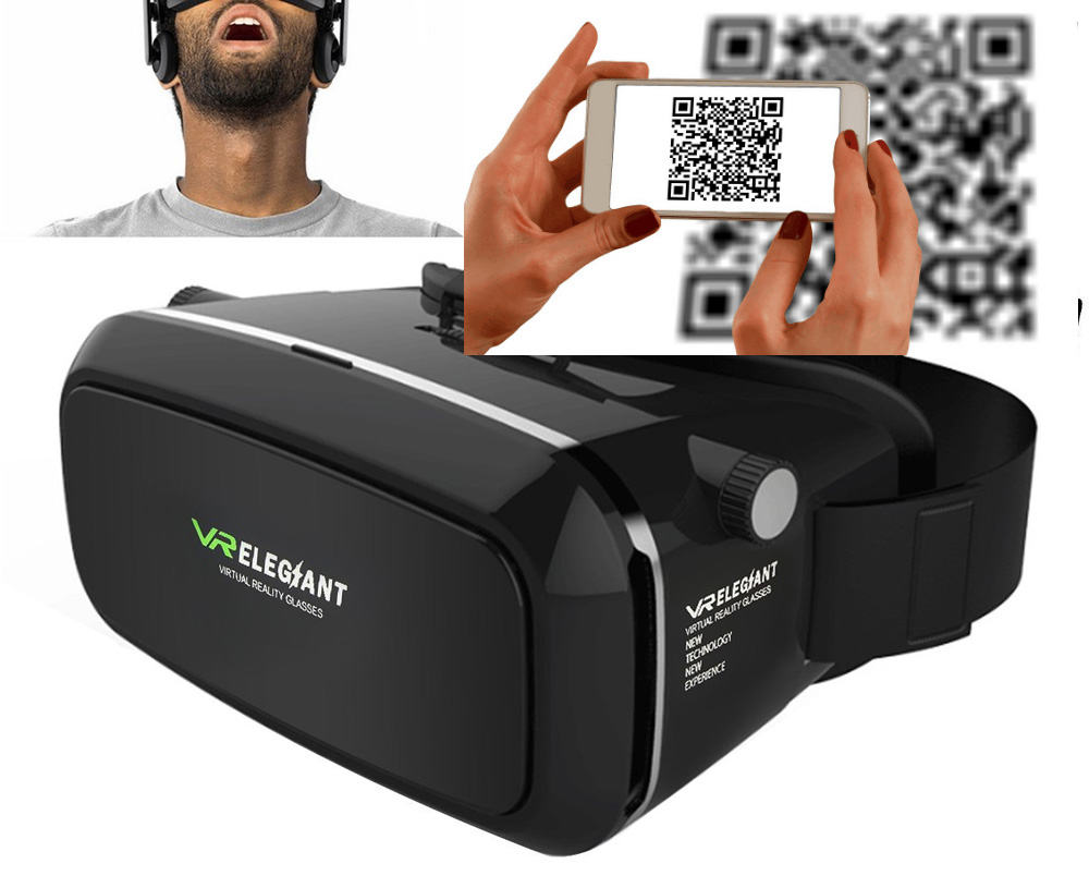 Code QR VR 3D universel élégant