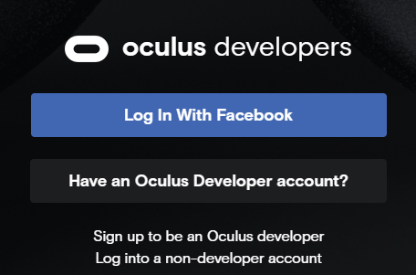 Als Oculus-Entwickler registrieren