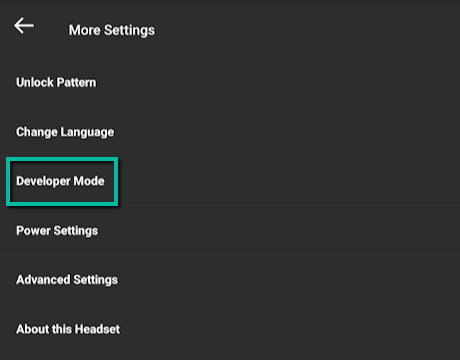 Activate developer mode on the Oculus Quest 2