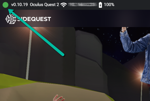 Die Oculus Quest VR-Brille ist mit SideQuest verbunden